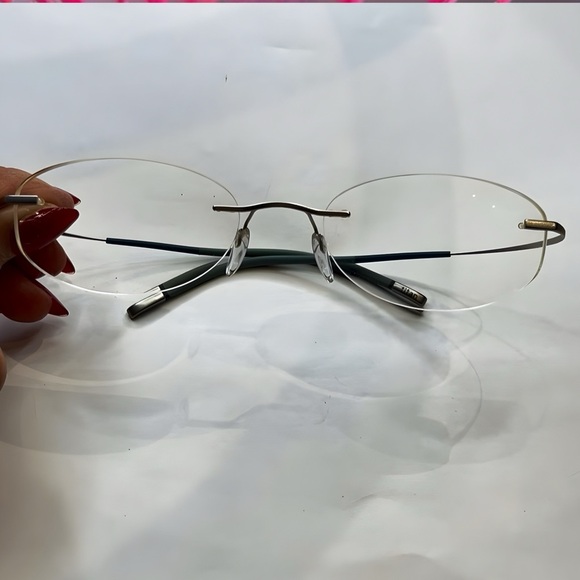 Titanium Rimless Silver and Black Frames - Picture 7 of 13